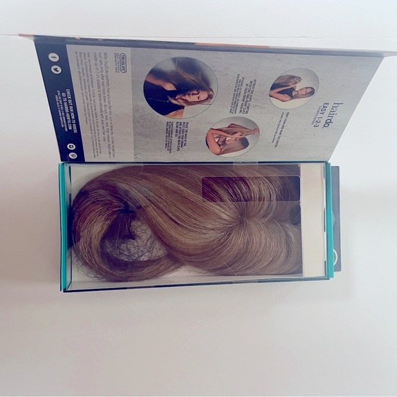 7 PIECE BUNDLE BOX Hair topper, Hair Bangs and messy buns all brand new! - Picture 4 of 16